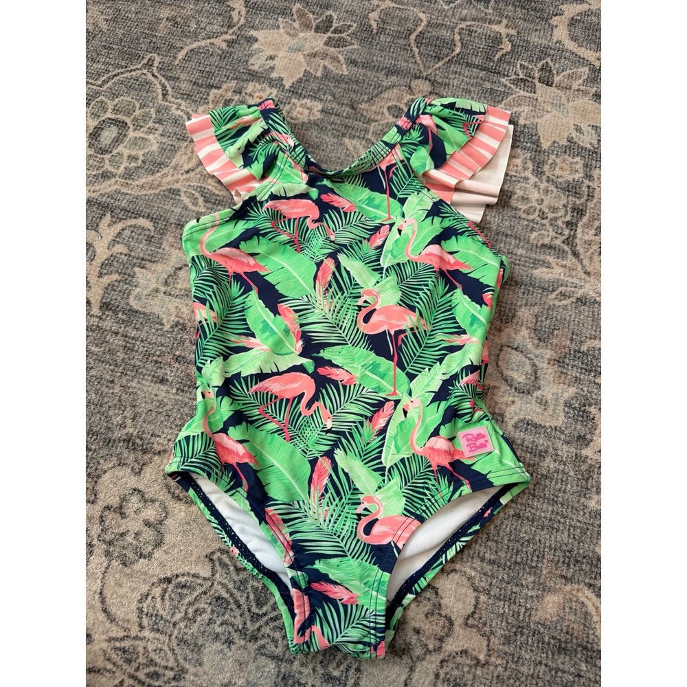 Ruffle Butts Toddler Flamingo One Piece Swimsuit
